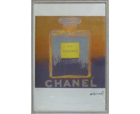 ANDY WARHOL 'Chanel n°5', lithograph, from Leo Castelli gallery, stamped on reverse, edited by G Israel on Arches paper, numb