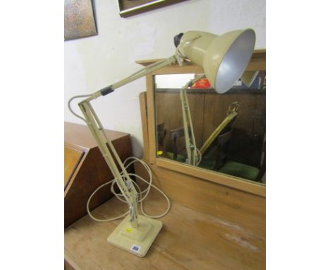 LIGHTING, a retro cream enamel angle poise lamp