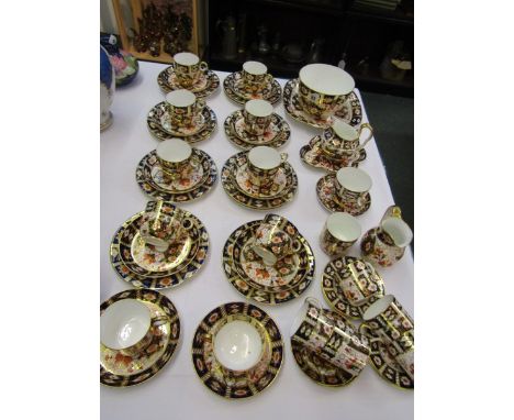 DAVENPORT "Japan" pattern tea service together with similar Royal Crown Derby coffee ware 