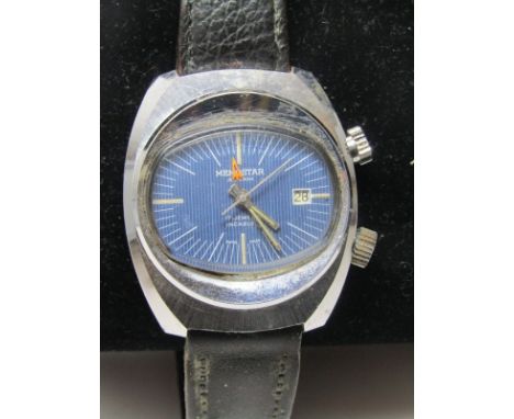 MEMO STAR GENTLEMAN'S ALARM WRIST WATCH, manual wide movement (alarm & watch appear in good working condition) 