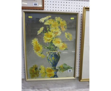 AMY REEVE FOWKES, signed watercolour, "Vase Of Flowers", 18" x 14"