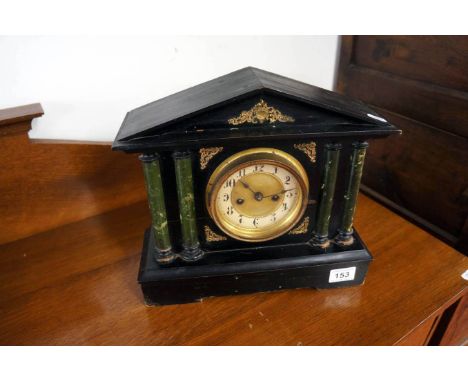 Wooden mantle clock