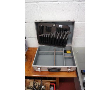 Mechanics tool box and spanners