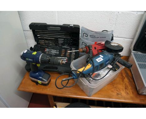 Various power tools, drills etc