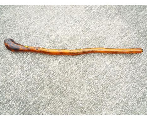 An African hardwood walking stick, 93 cm  