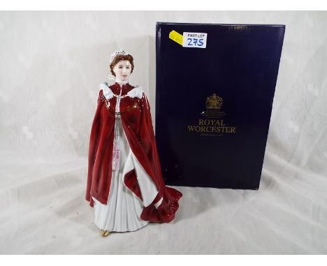 A Royal Worcester figurine, In Celebration of The Queen's 80th Birthday 2006, 22cm (h), mint, boxed
