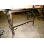 24'' X 60'' ROLLING WORK TABLES (NO CONTENTS)