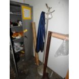 2-DOOR STEEL CABINET, COAT RACK & BUBBLE WRAP DISPENSER