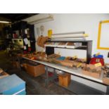 LINE OF TABLES & PACKING DEPT (NO CONTENTS ON TOP OF TABLE)