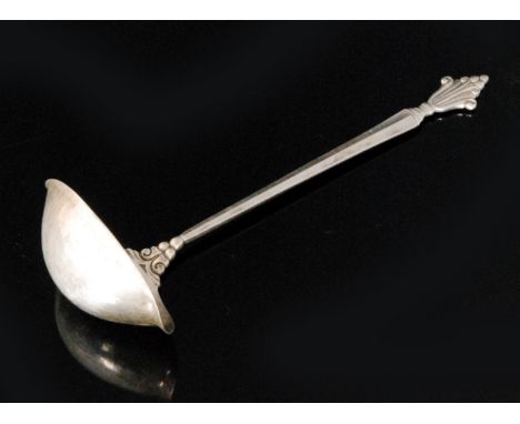 A Danish Johan Rohde for Georg Jensen Sterling silver sauce ladle in the Acanthus pattern, circa 1930, length 20cm, stamped. 