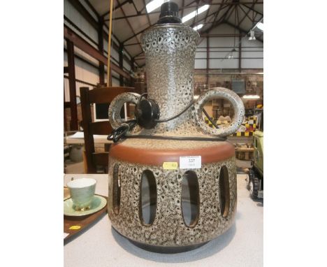 large german stoneware lamp base