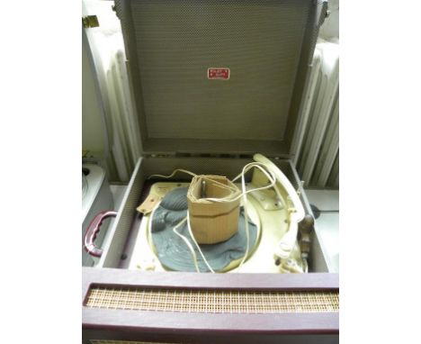 A GARRARD RC 120 MARK II PORTABLE RECORD PLAYER AND AN ELIZABETHAN LZ 29 REEL-TO-REEL TAPE RECORDER