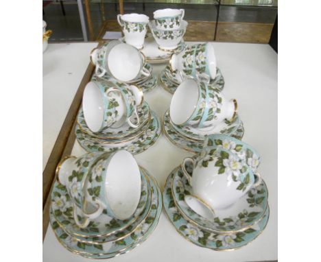 A GLADSTONE BONE CHINA MONTROSE PATTERN TEA SERVICE