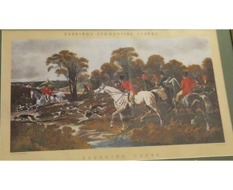AFTER JF HERRING SENIOR "Herring's Fox Hunting Scenes" "The Meet, "Breaking Cover" "Full Cry" and "The Death" a set of four c