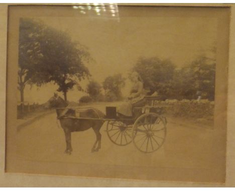 AFTER GH PARSONS "Hackney Mare", a photographic study, together with another photographic print of the Cotswold hounds at Hig
