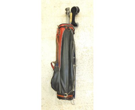 Golf bag contents of golf clubs to include Dunlop examples