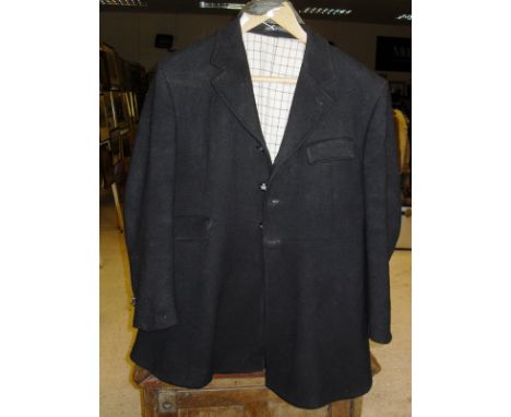 Two gentlemans black hunting coats with black buttons for the Worcestershire hunt CONDITION REPORTS Label inside inscribed 'H