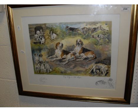 AFTER GILLIAN HARRIS "Young Entry and Old Stages" limited edition colour print 698/850 signed in pencil lower left together w