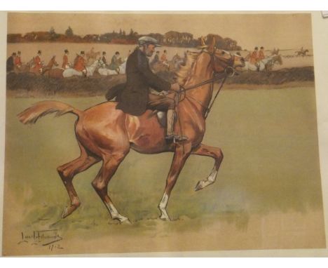 AFTER LIONEL EDWARDS "Hunting Types - The Dealers Man, The M F H, The Thruster and Old Mr Barleycorn" chromolithographs, a se