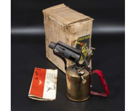 Vintage Primus blow lamp and box.