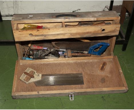 Vintage tool box and contents