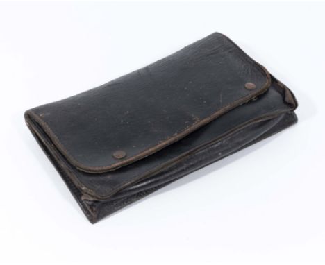 Vintage leather dispatch rider's pouch