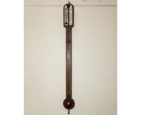 A Georgian mahogany stick barometer by Ciceri &amp; Pini 81 Leith st Edinburgh. Scotland.