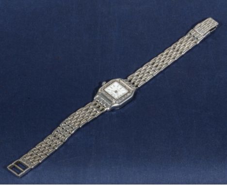 An 18ct white gold lady's€™s wrist watch