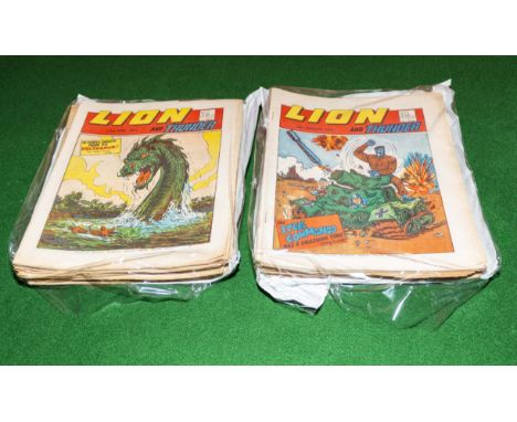 28 vintage Lion comics 1973