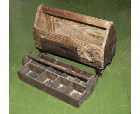 Vintage wooden tool boxes