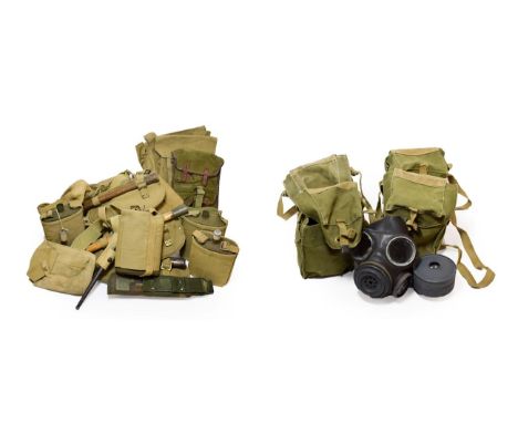 A Quantity of British Pattern 1937 Webbing Equipment, including belts, bayonets and frogs, entrenching tools, various pouches