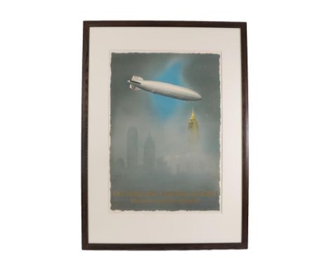 Jupp Wiertz (1881-1939) EN 2 JOURS VERS L'AMERIQUE DU NORD!/ DEUTSCHE ZEPPELIN - REEDEREI, poster, offset lithograph in colou