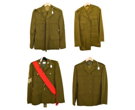 A No.2 Service Dress Tunic, to a Sergeant Royal Horse Artillery, with EII staybrite buttons, embroidered cloth rank stripes a