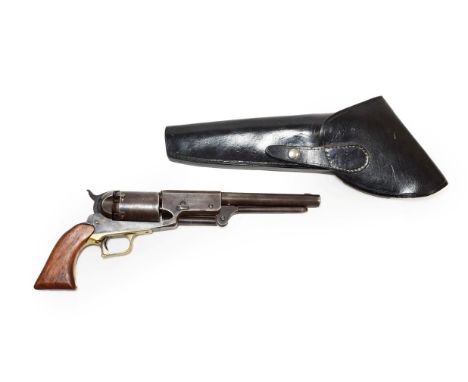 A Copy of a Colt Walker Model U.S.M.R. .44 Calibre Six Shot Single Action Percussion Revolver, with 23cm round barrel, the ri