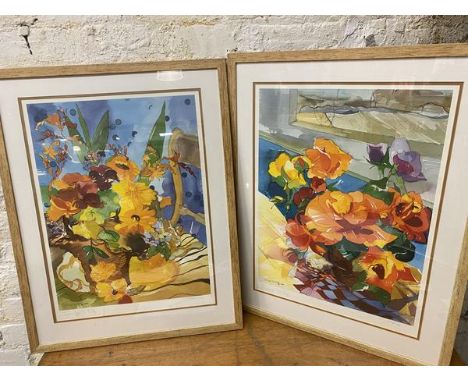 Jennifer Tuffs, Floral arrangements, limted edition prints numbered 231/1000 and 250/1000, both signed in pencil bottom left,