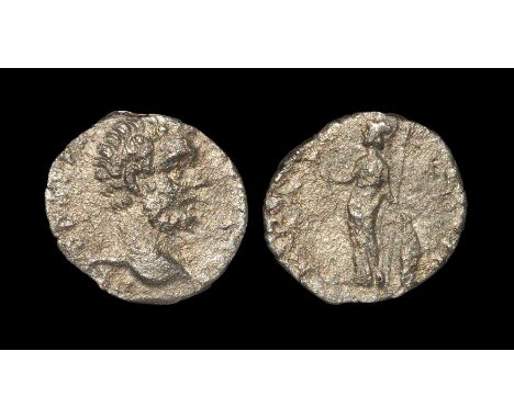 194 AD, Rome mint. Obv: [D CLOD SEPT ALBIN CAES] legend with laureate bust right. Rev: MINER [PACIF COS II] legend with Miner