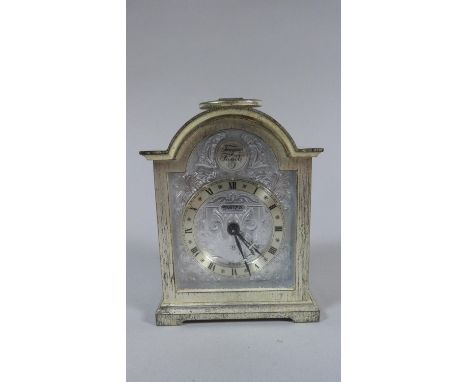A Miniature Swiza Metal Cased Carriage Clock, Movement Overwound, 10cm high 