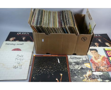 A Collection of 100 LP Records to Include Bob Dylan, Queen, Pink, Floyd, Black Sabbath, Elvis Presley etc 