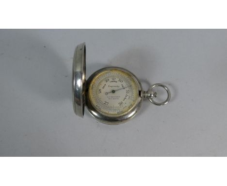A Chromed Cased Compensated Barometer by Thornton of Manchester 