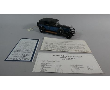 A Diecast 1:24 Scale Model of 1929 Rolls Royce Phantom I, 23cm Long 