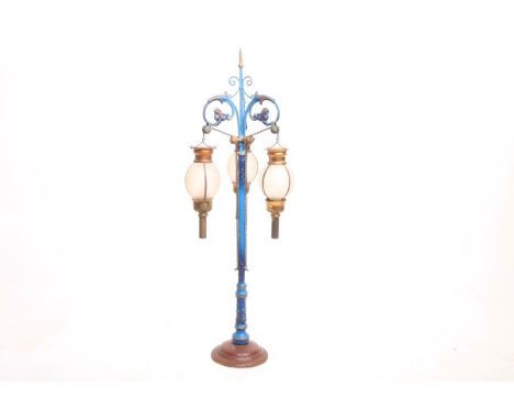 Märklin, dreiarmige Bogenlampe für Kerzenbeleuchtung. H43cm Z1-2 Maerklin, three-way (dreiärmige) arc lamp for candle light. 