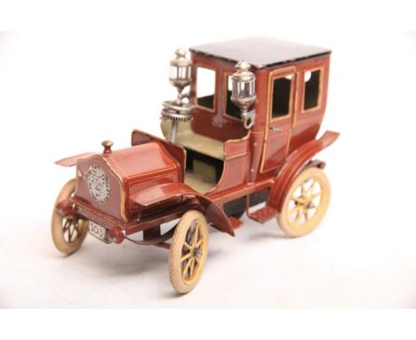 Märklin, 5213 Automobil- Droschke - Taxi - von ca. 1904. Kräftiges Uhrwek intakt. Extrem seltenes Exemplar in sehr gutem Orig
