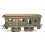 Märklin S 1, 1844 uralter Post- und Gepäckwagen, Inneneinrichtung, grün. Druckstelle im Dach.