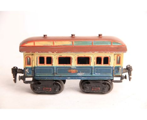 Märklin S 0, 1843 K Kaiserwagen Schlafwagen mit Inneneinrichtung. L17,5cm Z2+ Märklin S 0, 1843 K Kaiserwagen sleeping car wi