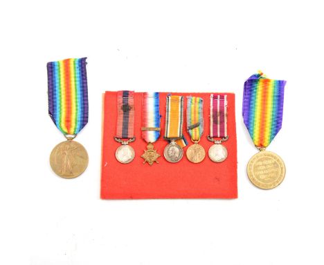 Medals: A collection, including WW1 Service and Victory medals; two Mercantile Marine bronze medals; miniature medals; unatta