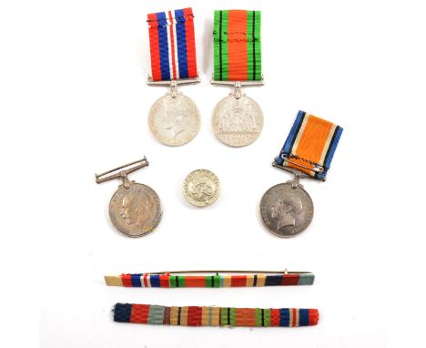 Medals; two WWI pairs, both including British War Medal and Victory Medal, one pair to 28196 Private R. P. Weston, Northampto