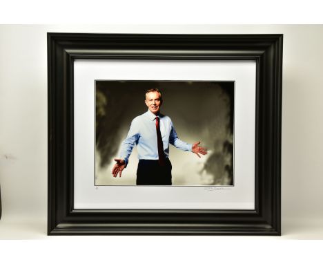 JOHN SWANNELL (BRITISH 1946) 'TONY BLAIR', a limited edition photographic portrait depicting the former Prime Minister and le