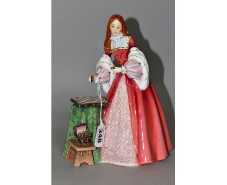 A ROYAL DOULTON TUDOR ROSE FIGURE 'PRINCESS ELIZABETH' HN 3682, issued in a limited edition 1414/5000, height 22cm (1) (Condi
