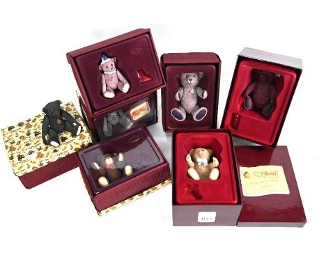 Seven boxed Steiff Enesco ceramic bears