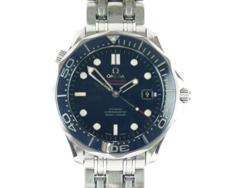 Omega - Seamaster Professional 300m Co-Axial automatic chronometer stainless steel Divers watch, ceramic bezel, black dial wi